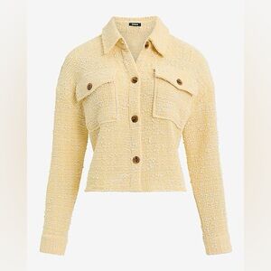 Express Light Yellow Tweed Blazer
